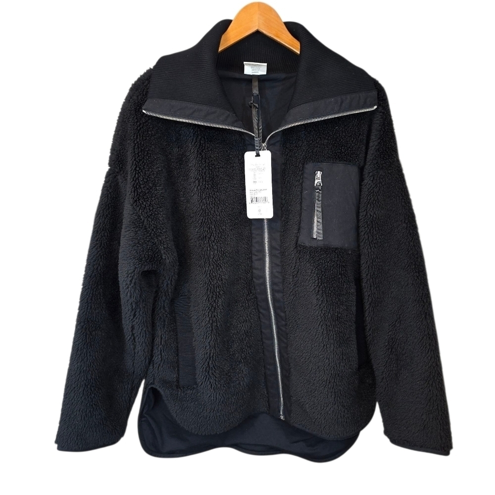 Varley Myla Zip Through Teddy Jacket NWT Black Size XL - Picture 6 of 16